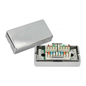 MACH POWER BOX DI GIUNZIONE IN METALLO CAT.5 SILVER (NW-MBJS5-SL)