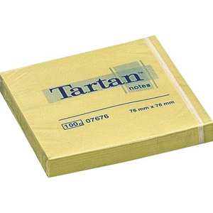TARTAN POST-IT GIALLO 76X76 (12 BLOCCHETTI DA 100 FOGLI)