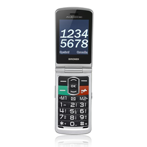 BRONDI CELLULARE AMICO N. UNO SENIOR (10274071) SILVER DUAL SIM