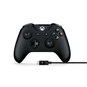 MICROSOFT GAMEPAD JOYPAD WIRELESS NERO PER XBOX ONE + CAVO PER PC WINDOWS