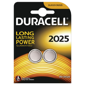 DURACELL BATTERIE CR2025 3V LITIO 2PZ