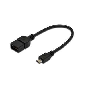 DIGITUS CAVO OTG USB FEMMINA A MICRO USB MASCHIO - 2O CM (AK300309002S)