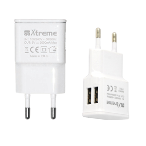 XTREME CARICATORE 2 USB 5V BIANCO (40145)