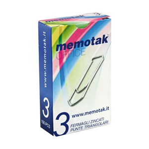 MEMOTAK FERMAGLI IN METALLO N.3 (100 PZ)