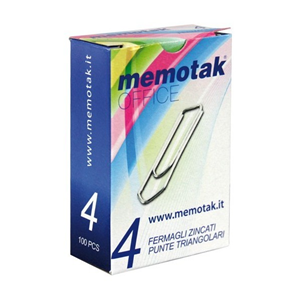 MEMOTAK FERMAGLI IN METALLO N.4 (100 PZ)