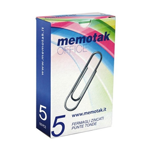 MEMOTAK FERMAGLI IN METALLO N.5 (100 PZ)