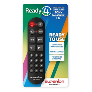 SUPERIOR ELECTRONICS TELECOMANDO SUPERIOR READY4 PER SAMSUNG, SONY, PANASONIC E LG