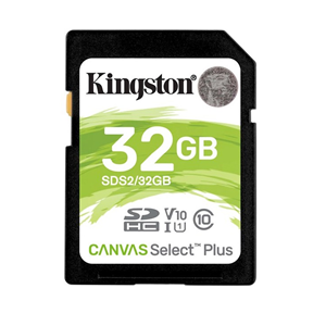 KINGSTON SECURE DIGITAL 32 GB CANVAS SELECT PLUS (SDS2/32GB) CLASS10 UHS-I