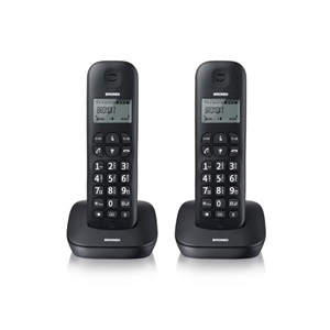 BRONDI TELEFONO CORDLESS GALA TWIN NERO - 2 TELEFONI