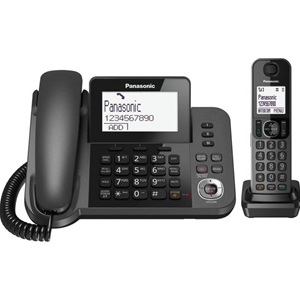 PANASONIC TELEFONO FISSO DECT SEGRETERIA TELEFONICA VIVAVOCE + CORDLESS KX-TGF320EXM