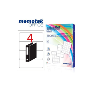 MEMOTAK ETICHETTE AUTOADESIVE A4 190X61 400PZ (12062)