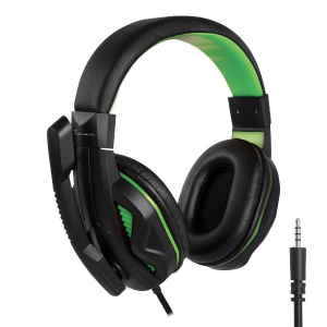 TECHMADE CUFFIE MICROFONO VERDE (TM-PC13-GR) GAMING