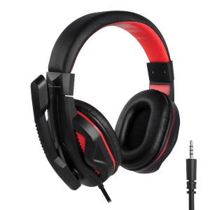 TECHMADE CUFFIE MICROFONO ROSSA (TM-PC13-RD) GAMING