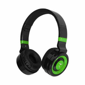 TECHMADE CUFFIA MICROFONO TM-046-GR WIRELESS VERDE