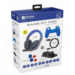 XTREME GAME KIT PER PLAYS 4 - KIT CUFFIA GAMING + BASE RICARICA + SILICON (90433)