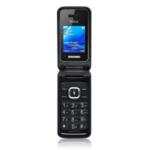 BRONDI CELLULARE FOX DUAL SIM APERTURA A CONCHIGLIA - NERO