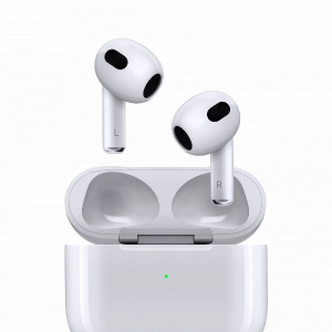APPLE AURICOLARI AIRPODS 3 (TERZA GENERAZ.) MPNY3TY/A BIANCO CON CUSTODIA DI RICARICA LIGHTNING