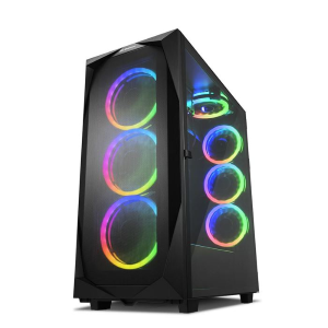 SHARKOON CASE GAMING REV300 BLACK RGB ATX NERO NO ALIMENTATORE