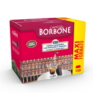 BORBONE CAPSULE MONODOSE DI CAFFE' MISCELA DECISA NERA COMPATIBILI MACCHINE LAVAZZA A MODO MIO - 120PZ