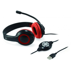 CONCEPTRONIC CUFFIE MICROFONO CCHATSTARU2R STEREO USB ROSSO