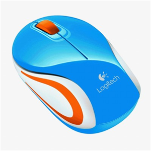 LOGITECH MOUSE MINI M187 BLU WIRELESS (910-002733)