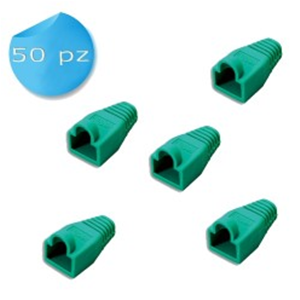 MACH POWER COPRICONNETTORE PLUG RJ45 VERDE 50 PZ (CV-LAN-029-GR)