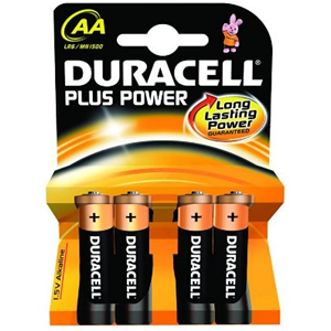 DURACELL BATTERIE ALCALINE STILO PLUS AA CONF. 4PZ