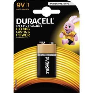 DURACELL BATTERIE ALCALINE 9V (MN1604 PLUS)