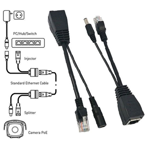 MACH POWER ADATTATORE POE SPLITTER INJECTOR DC12V UP 30MT (VS-PSI30)