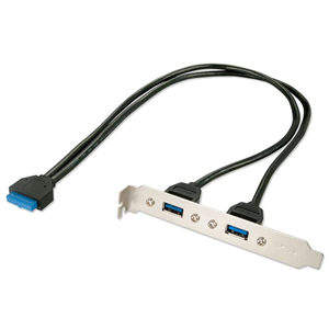 LINDY CAVO USB CON STAFFA METALLICA USB 3.O TIPO A 20 POLI ICD (33096)
