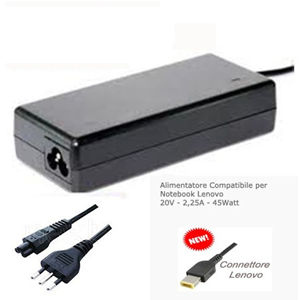 TECNO ALIMENTATORE 45W PER NB LENOVO 20V 2,25A (TC-7018)