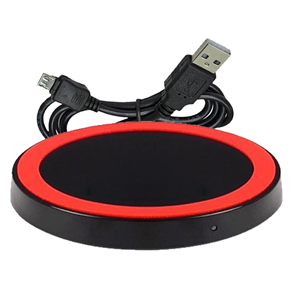 KARMA WIRELESS CHARGER QI 76 - RICARICA WIRELESS - NERO/ROSSO