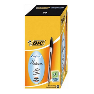 BIC PENNA A SFERA CRISTAL NERA (50 PEZZI)